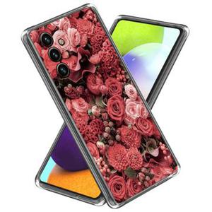 Samsung Galaxy A55 Stijlvolle Ultradunne TPU Hoesje - Rode Bloemen