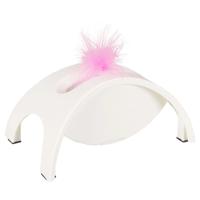 FLAMINGO FLAMINGO Kattenrolspeelgoed Crazy Bridge 19x12x9 cm wit