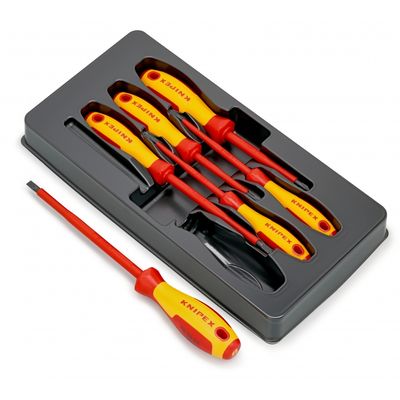 Knipex Knipex-Werk Schroevendraaierset VDE 6-delig Plat, Kruiskop Phillips