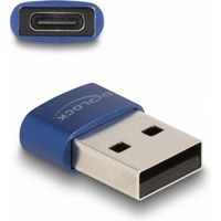 Delock 60051 USB 2.0 Adapter USB Type-A male naar USB Type-C female blauw