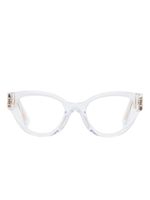 Miu Miu Eyewear lunettes de vue transparentes à plaque logo - Tons neutres