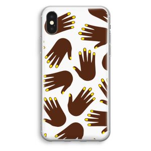 Hands dark: iPhone XS Transparant Hoesje