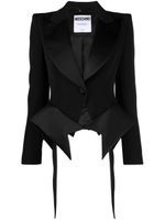 Moschino blazer à col oversize - Noir - thumbnail