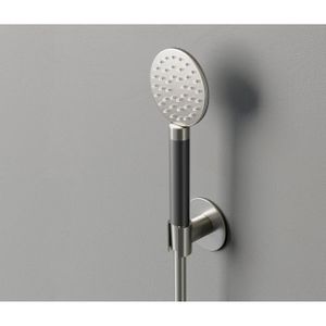 Hotbath Cobber M444 ronde handdouche met wandsteun en doucheslang 150cm messing verouderd verweerd M444AB