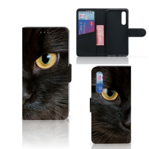 Xiaomi Mi 9 SE Telefoonhoesje met Pasjes Zwarte Kat