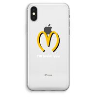 I'm lovin' you: iPhone XS Max Transparant Hoesje - thumbnail