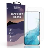 Lunso - Gehard Beschermglas - Full Cover Tempered Glass - Geschikt voor Samsung Galaxy S22