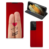 Samsung Galaxy S21 Ultra Hippe Standcase Liefde - Origineel Romantisch Cadeau - thumbnail