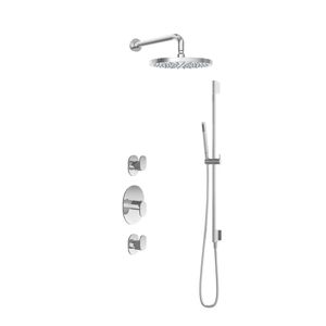 Hotbath Get Together IBS5CR inbouwdouche met 30cm hoofddouche en glijstang chroom