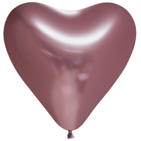 Ballonnen hart metallic rosé goud 6 stuks