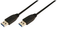 LogiLink 2m USB A - USB A 3.0 M/M USB-kabel USB 3.2 Gen 1 (3.1 Gen 1) Zwart - thumbnail