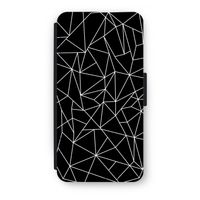 Geometrische lijnen wit: iPhone 8 Plus Flip Hoesje - thumbnail