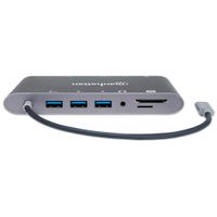 Manhattan 152808 USB-C dockingstation Geschikt voor merk (dockingstation): Universeel Incl. laadfunctie - thumbnail