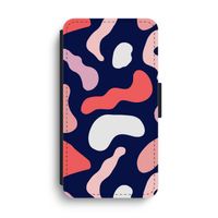 Memphis Shapes Pink: iPhone XS Max Flip Hoesje