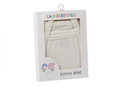Gamberritos romper beige hartjes 18 maanden 2 stuks Gamberritos romper beige hartjes 18 maanden 2 stuks
