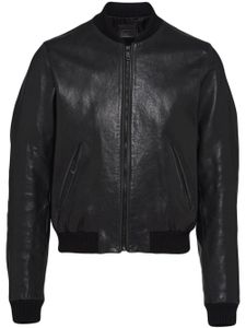 Prada veste bomber en cuir - Noir