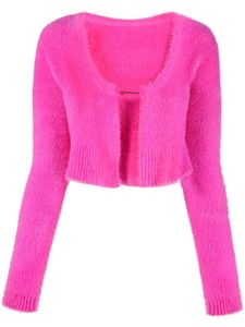 Jacquemus cardigan crop La Maille à breloque logo - Rose