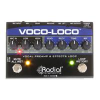 Radial Voco-Loco microfoonvoorversterker en effects-loop