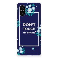 Sony Xperia 5 V Silicone-hoesje Flowers Blue DTMP - thumbnail