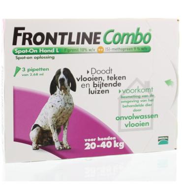 Frontline Combo Hond L 20-40kg Bestrijding Vlo En Teek (3st) Frontline Combo Hond L 20-40kg Bestrijding Vlo En Teek (3st)