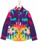 Philipp Plein Junior jupe en jean à imprimé tie dye - Vert - thumbnail