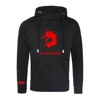 Rugby Vintage - Wales Cross Neck Hoodie - Zwart - thumbnail