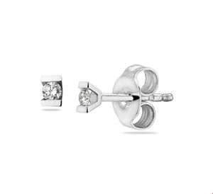 TFT Oorknoppen Diamant 0.06 Ct. Witgoud Glanzend 3.2 mm x 2.2 mm