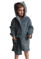 Fleece kinderbadjas vosje - met capuchon-104