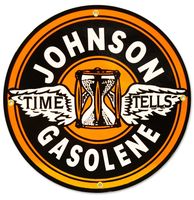 Johnson Gasolene Emaille Bord 30 cm - thumbnail