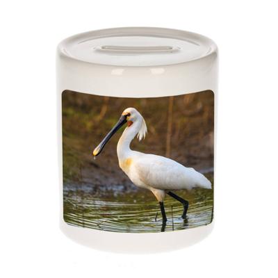 Foto lepelaar vogel spaarpot 9 cm - Cadeau vogels liefhebber - Spaarpotten Foto lepelaar vogel spaarpot 9 cm - Cadeau vogels liefhebber - Spaarpotten