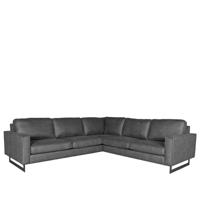 LABEL51 Hoekbank Arezzo - Antraciet - Microfiber - 2-Zits + Hoek + 2-Zits