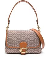 Coach sac porté épaule Tabby à logo en jacquard - Marron