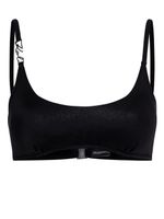 Karl Lagerfeld haut de bikini-bandeau Signature - Noir