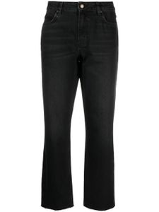 Ba&Sh logo-patch cropped jeans - Noir