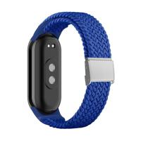 By Qubix - Braided nylon bandje - Blauw - Compatible met Xiaomi Smart Band 8 & 9 - Compatible Xiaomi bandje