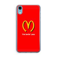 I'm lovin' you: iPhone XR Transparant Hoesje