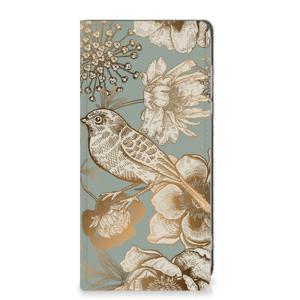 Smart Cover voor Motorola Moto G84 Vintage Bird Flowers