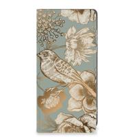 Smart Cover voor Motorola Moto G84 Vintage Bird Flowers - thumbnail