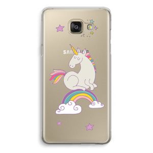 Regenboog eenhoorn: Samsung Galaxy A5 (2016) Transparant Hoesje