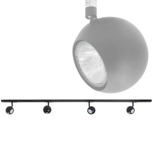 Highlight Railsysteem Trackline 150 cm + 4 retrobol spots zwart