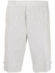 Thom Browne short à rayures - Gris