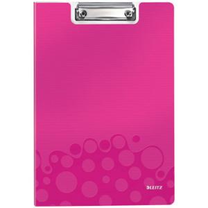 Leitz WOW Clipfolder with cover klembord A4 Metaal, Polyfoam Roze