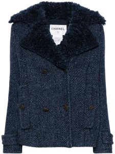 CHANEL Pre-Owned manteau Coco à boutons CC (années 2000) - Bleu