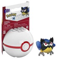 Mega Construx Pokemon Poke Ball en minifiguur om te bouwen, bouwsteenspel, 22 stuks, voor kinderen vanaf 6 jaar, HKT10