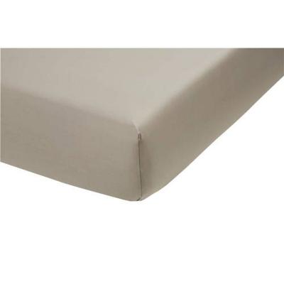 Ambiante katoenen hoeslaken top matras taupe