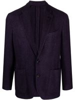 Lardini blazer en maille à simple boutonnage - Violet