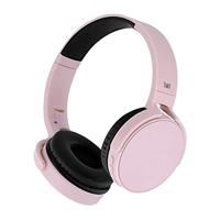 T'NB - Draadloze Bluetooth 5.0-hoofdtelefoon, model Single 2, 8 uur luistertijd, verstelbaar, jackstekker, comfortabel, microfoon en geïntegreerde bedieningselementen, voor sport en training – roze