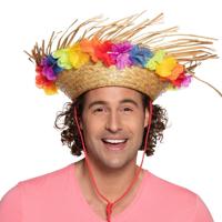 Hoed Hawaii met bloemenkrans