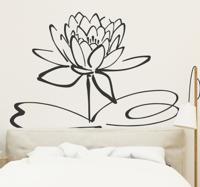 Bloemen muursticker minimalistische lotus