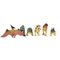 Speelgoed dino dieren speelfiguren - set 6x stuks - kunststof - tussen 8-10 cm - thumbnail